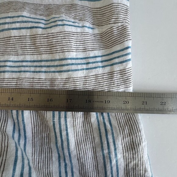 J Jill Love Linen Dress Womens L Striped Summer Pockets Casual Beach Resortwear - Picture 9 of 11